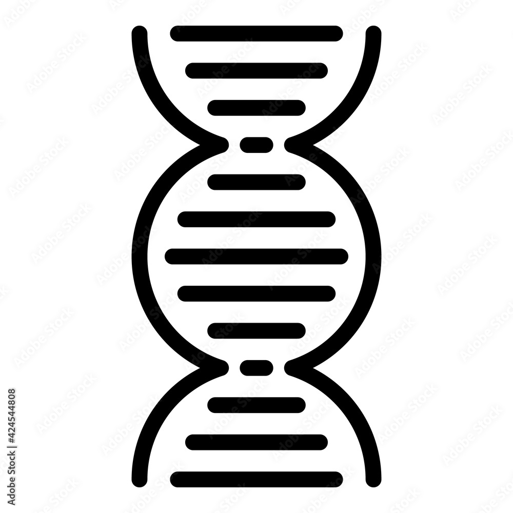 Poster dna system icon. outline dna system vector icon for web design isolated on white background