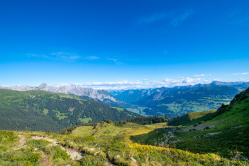Fototapeta na wymiar landscape in the mountains (Gargellen, Vorarlberg, Austria)