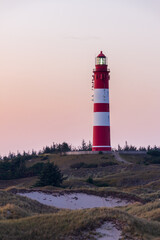 Leuchtturm von Amrum in der D&auml;mmerung