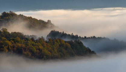 fog over the mountains