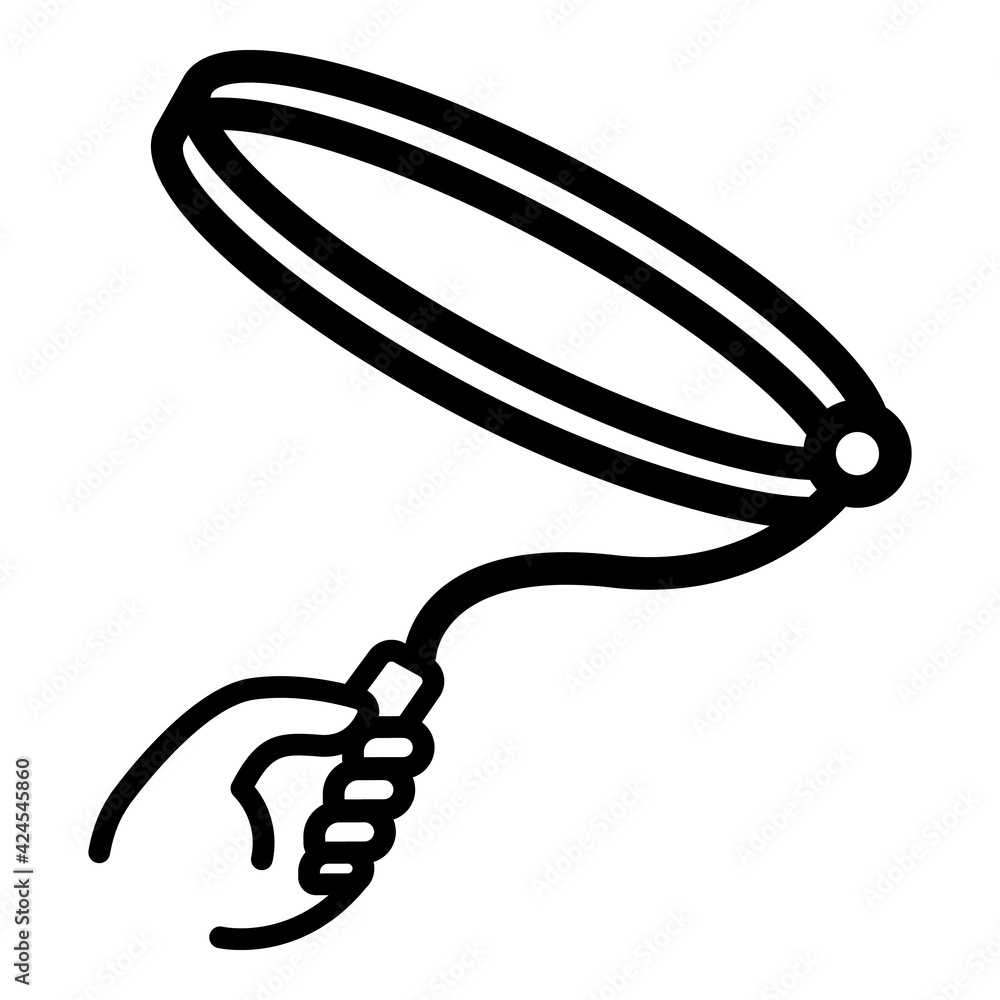 Poster knot lasso icon. outline knot lasso vector icon for web design isolated on white background