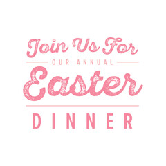 Join Us For Easter Dinner, Easter Dinner Invitation, Trendy Easter Banner, Easter Church Service, Online Church Service, Vector Illustration Background