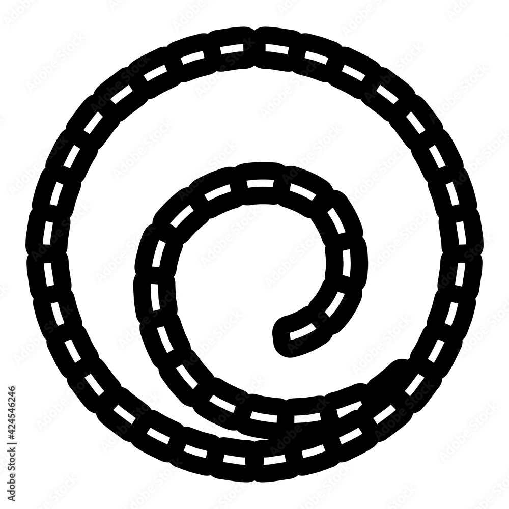 Poster border lasso icon. outline border lasso vector icon for web design isolated on white background