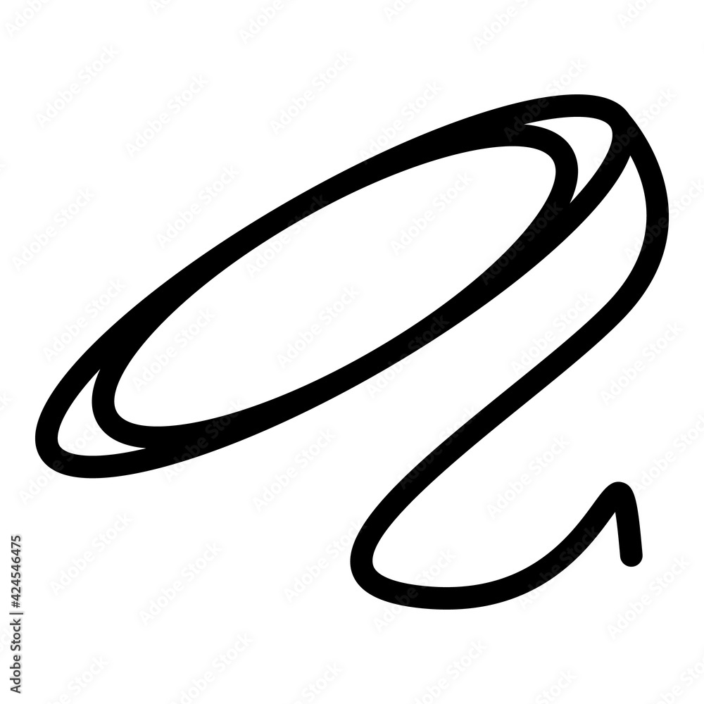Poster twisted lasso icon. outline twisted lasso vector icon for web design isolated on white background