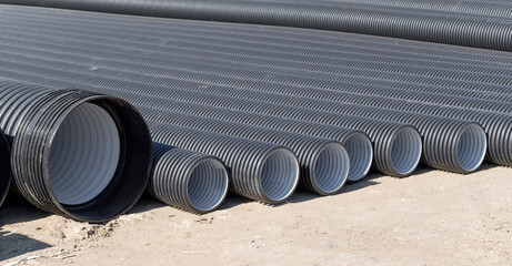 black plastic pipes for water supply