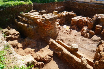 Roman period ruins unearthed in the foundation excavation in the Historical Kaleiçi in the Tourism Center Antalya