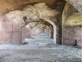 old stone arch at Fort Jefferson 