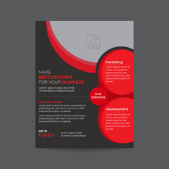 Corporate Business flyer template vector design, Flyer Template Geometric shape used for business poster layout, IT Company flyer, corporate banners, and leaflets. Graphic design layout with elipse.