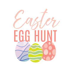 Easter Egg Hunt, Easter Egg Background, Happy Easter Banner Set, Easter Sunday, Church Banner, Online Church Service, Vector, Holiday Background, Colorful Text Background
