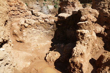 Roman period ruins unearthed in the foundation excavation in the Historical Kaleiçi in the Tourism Center Antalya