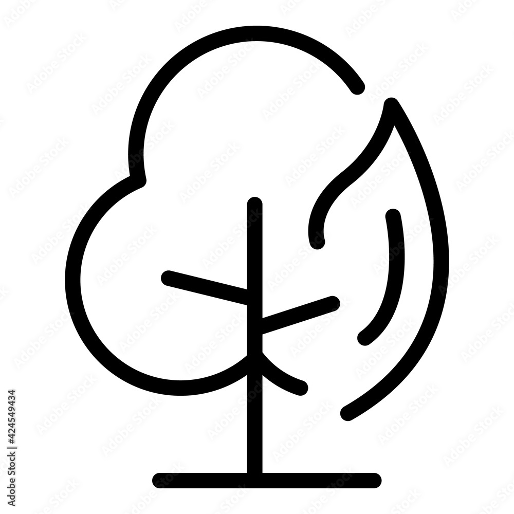 Aufkleber tree bonfire icon. outline tree bonfire vector icon for web design isolated on white background
