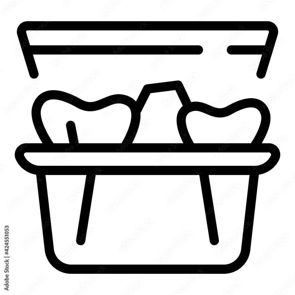 Poster lunch box icon. outline lunch box vector icon for web design isolated on white background