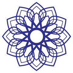 Mandala art in shape of flower 
