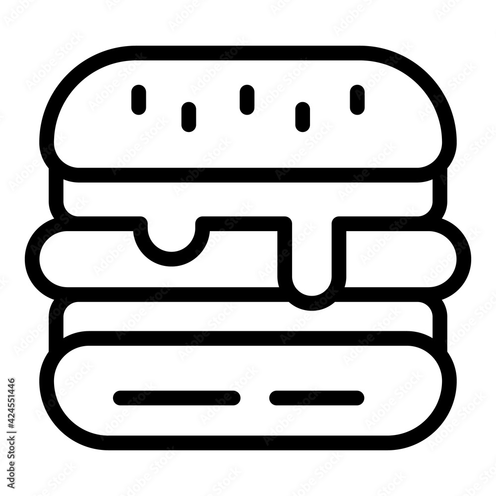 Poster hamburger icon. outline hamburger vector icon for web design isolated on white background