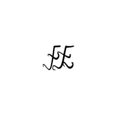 FE initial handwriting logo for identity