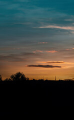 sunset in the city