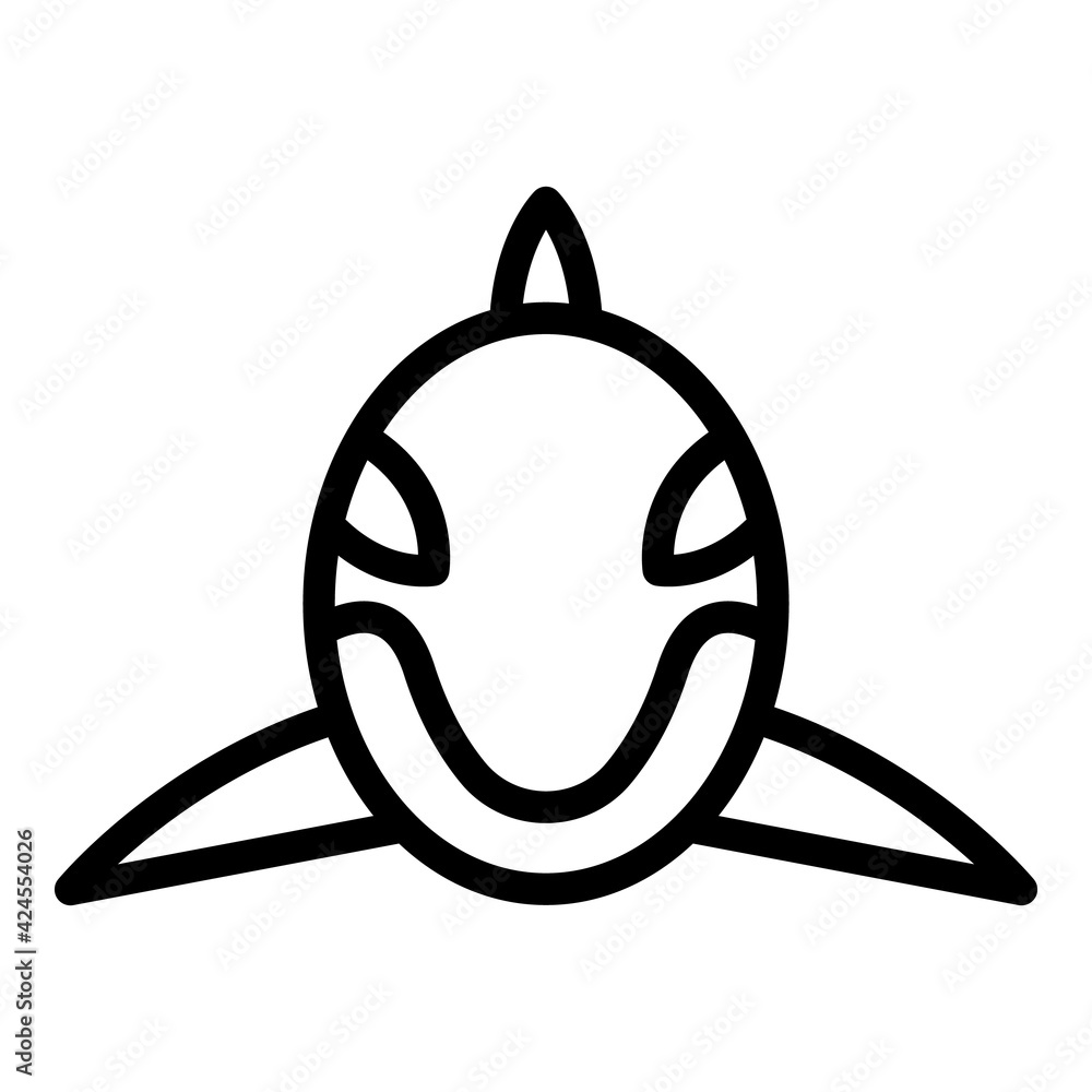 Aufkleber grampus orca icon. outline grampus orca vector icon for web design isolated on white background