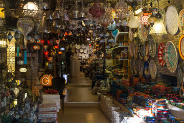 Gran Bazar de la ciudad de Estambul en el pais de Turquia