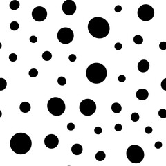 Irregular polka dots seamless pattern. Circle shapes texture background.
