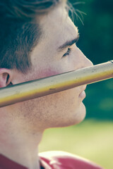 Portrait of young javelin athlete