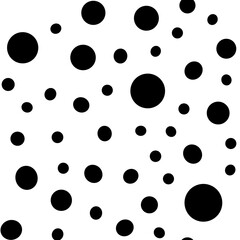 Irregular polka dots seamless pattern. Circle shapes texture background.