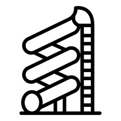 Water loop icon. Outline Water loop vector icon for web design isolated on white background