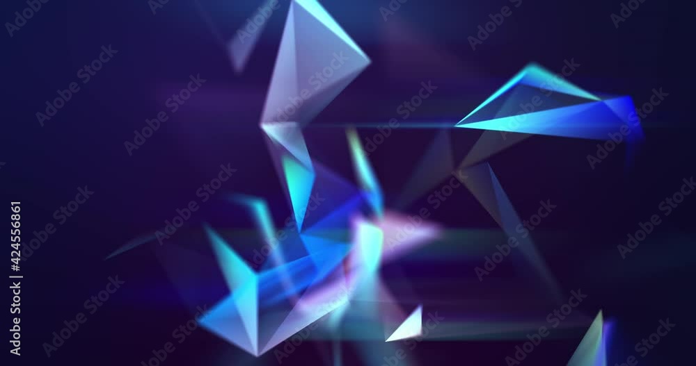 Poster Abstract animation with plexus background shapes