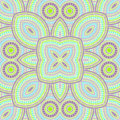 Intricate victorian majolica tile seamless rapport. Ethnic geometric vector swatch. Fabric print design. Traditional spanish mayolica tilework infinite pattern. Geometric shapes wallpaper.