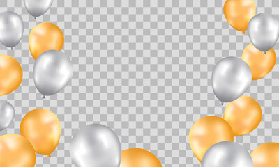 Happy Birthday background with illustrations balloon