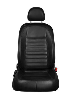 Black car seat isolated on white background