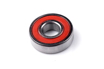 One bearing close-up on a white background. bearing from car