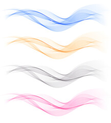 Wave vector element with abstract colorful lines set for website, banner and brochure, Curve flow motion illustration, Vector lines, Modern background design.
