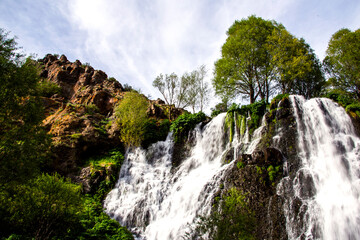 The Shaki waterfall in Armenia