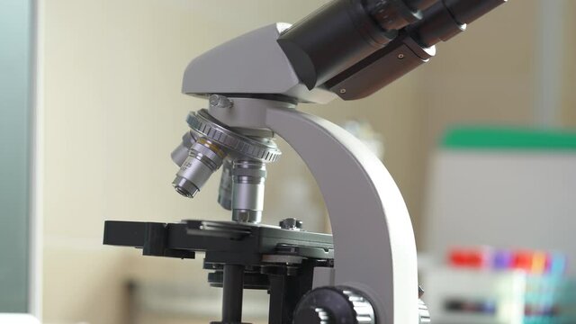 Microscope in a medical laboratory