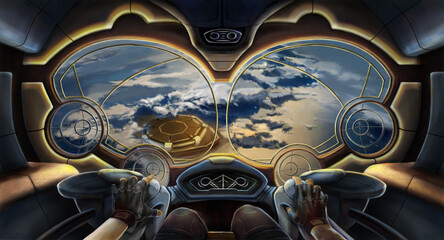 immersive cockpit starship  interior window