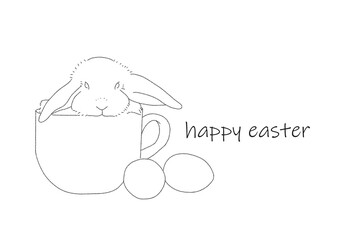 easter bunny in a mug