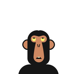 Curios monkey looks up. He has an idea.