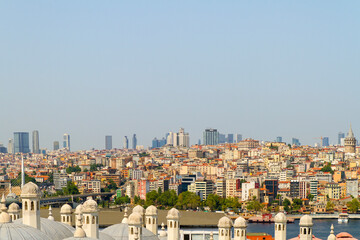 Panoramica, Panoramic, Vista, View o Skyline de la ciudad de Estambul o Istanbul en el pais de...