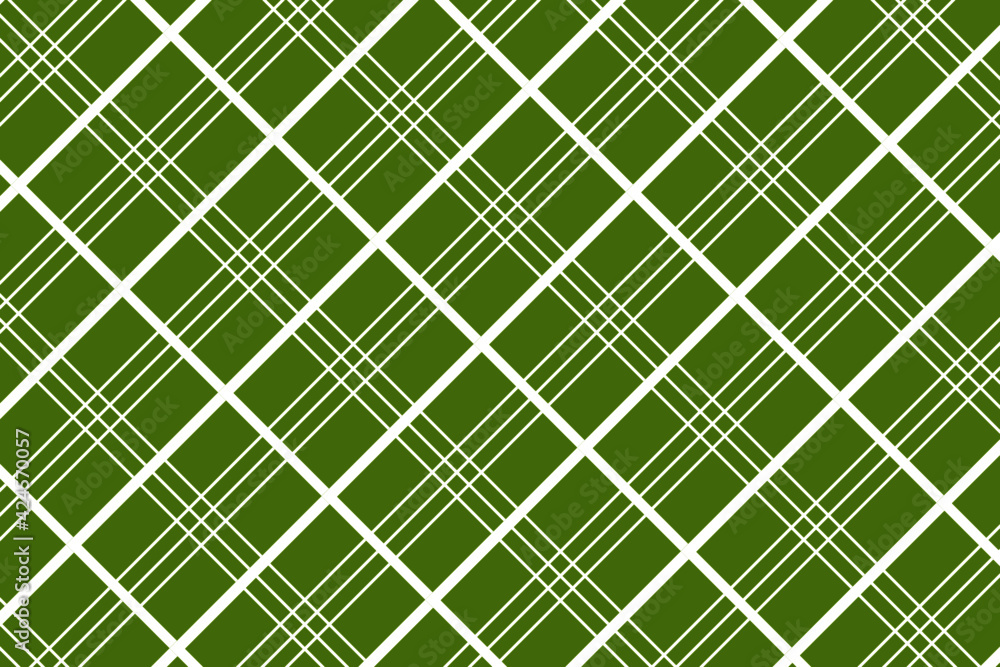 Poster vector background - geometric pattern in scottish style on a green background