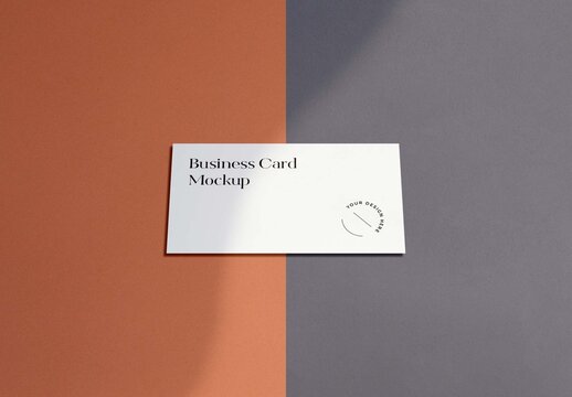 Isometric Business Card Stationery Mockup