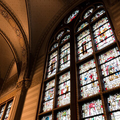stained glass window in church