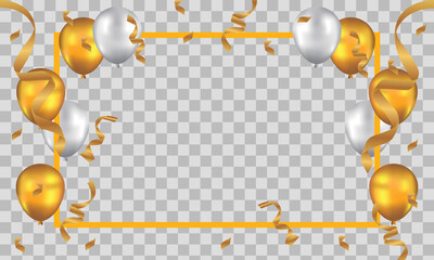 Happy Birthday background with illustrations balloon