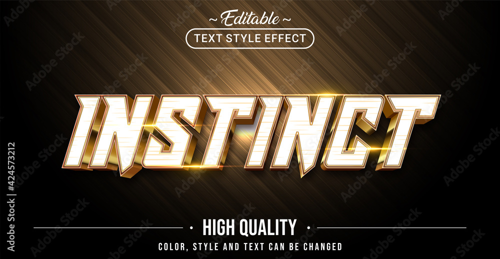 Wall mural editable text style effect - instinct text style theme. - Wall murals