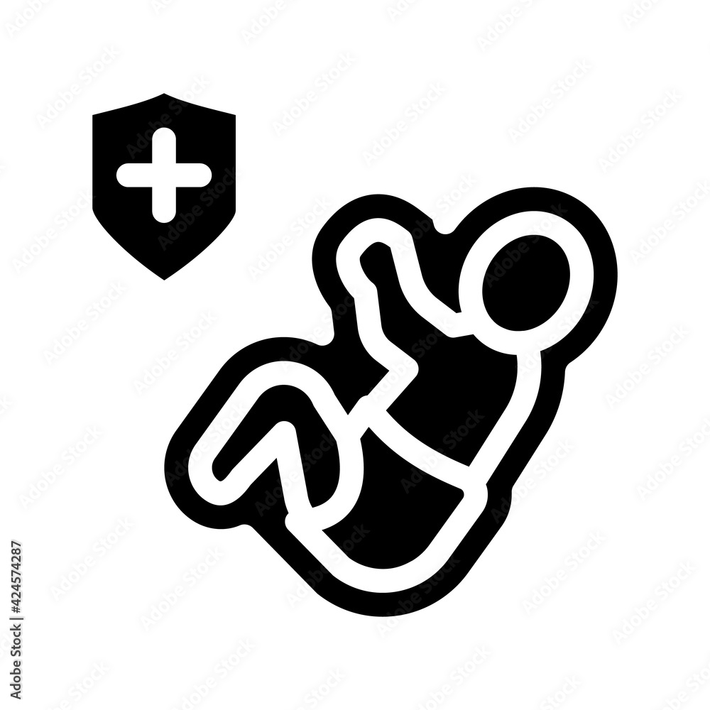 Sticker born in shirt glyph icon vector. born in shirt sign. isolated symbol illustration