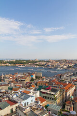 Panoramica, Panoramic, Vista o View de la ciudad de Estambul o Istanbul del pais de Turquia o Turkey desde la Torre o Tower Galata