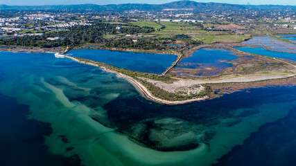 aerial view of the river