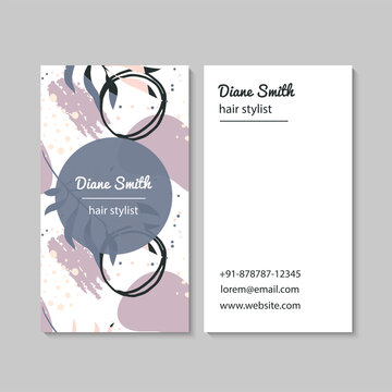 Cute Abstract pattern Business card name card Design Template