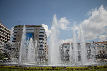 The fountain of Omonia Square
