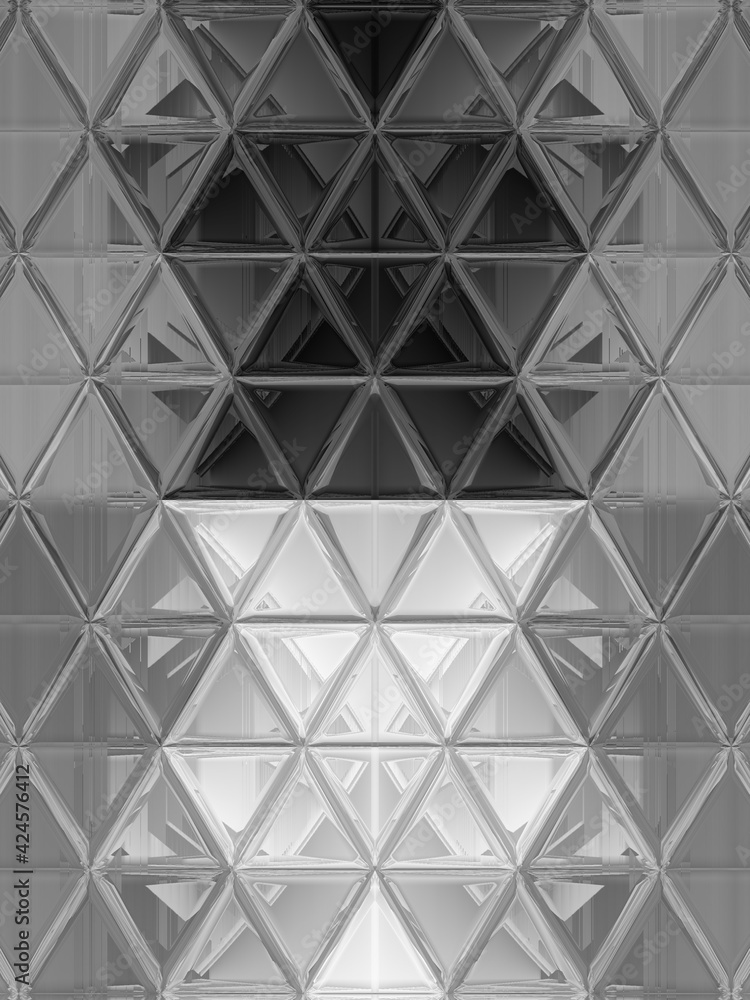 Aufkleber monochrome hexagonal mosaic futuristic designs and patterns on a black and white background