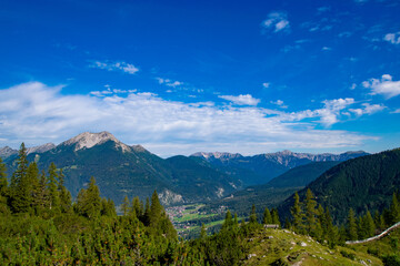 Fototapeta na wymiar landscape with sky (Ehrwald, Tyrol, Austria)